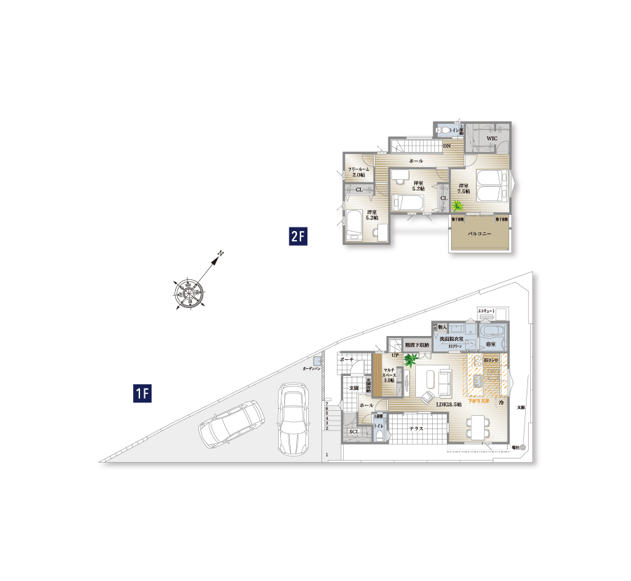 14号地の間取りを拡大